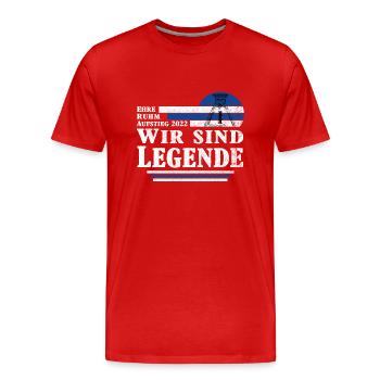 Schalke Fußball Aufstieg 2022 - Männer Premium Bio T-Shirt - Rot - Vorne - Damien (186cm)