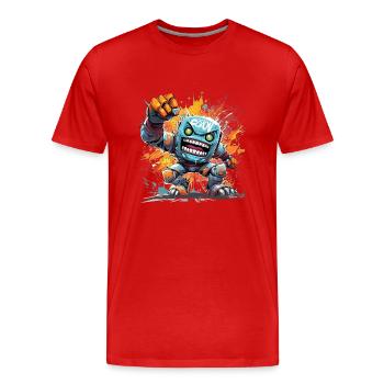 Spraydosen Kreatur originelle urbane Graffiti Mode - Männer Premium Bio T-Shirt - Rot - Vorne - Damien (186cm)