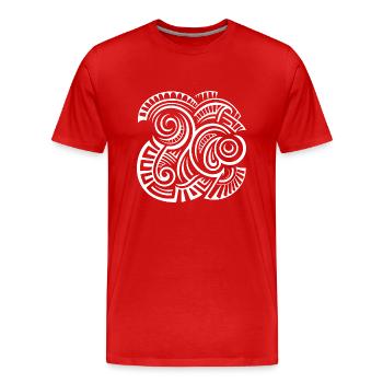 Enthüllung der Maori Tattoo Meisterschaft - Männer Premium Bio T-Shirt - Rot - Vorne - Damien (186cm)