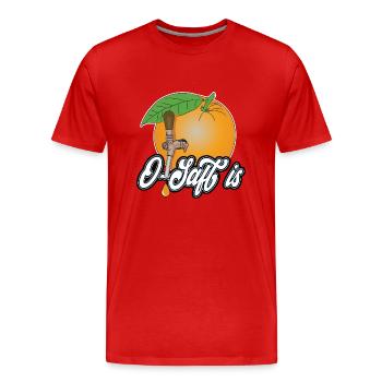 O jus est! Cadeau, Fitness, Santé - T-shirt bio Premium Homme - rouge - Devant - Damien (186cm)