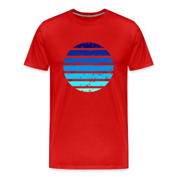 Rond dégradé N°1 - T-shirt bio Premium Homme - rouge - Devant - Damien (186cm)