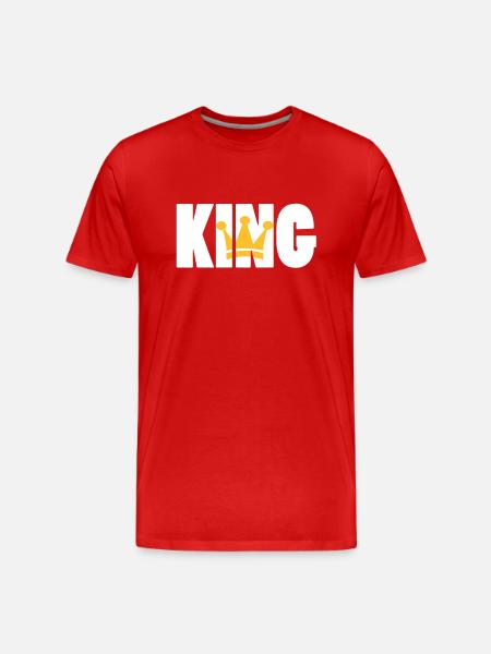 KING ! - Männer Premium Bio T-Shirt - Rot