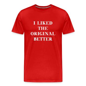 J’ai aimé l’idée originale meilleure de cadeau pop culture - T-shirt bio Premium Homme - rouge - Devant - Damien (186cm)