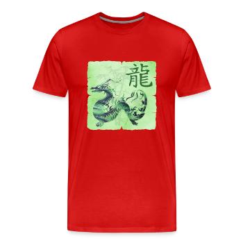 Cerf-volant E 108 - T-shirt bio Premium Homme - rouge - Devant - Damien (186cm)