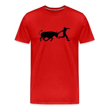 course camarguaise landaise taureau - T-shirt bio Premium Homme - rouge - Devant - Damien (186cm)