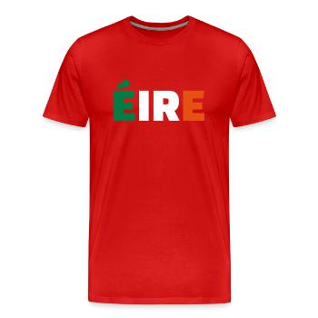 Irland - Männer Premium Bio T-Shirt - Rot - Vorne - Damien (186cm)