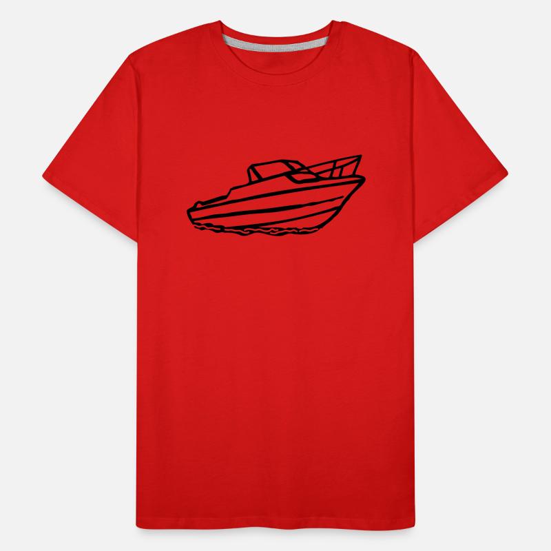 Schiff Motorboot Männer Premium Bio T-Shirt