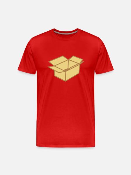 Cardboard box - Men's Premium Organic T-Shirt - red