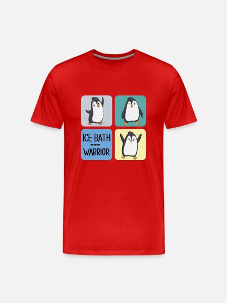 isbadning kryoterapi isbad pingvin kneipp - Herre Premium T-shirt økologisk - rød