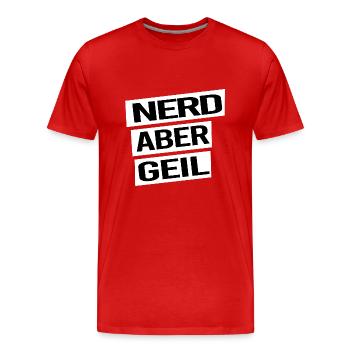 administrator IT abteilung computer nerd aber geil - Männer Premium Bio T-Shirt - Rot - Vorne - Damien (186cm)