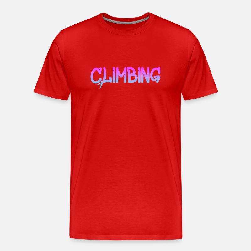 Climbing - Männer Premium Bio T-Shirt - Rot