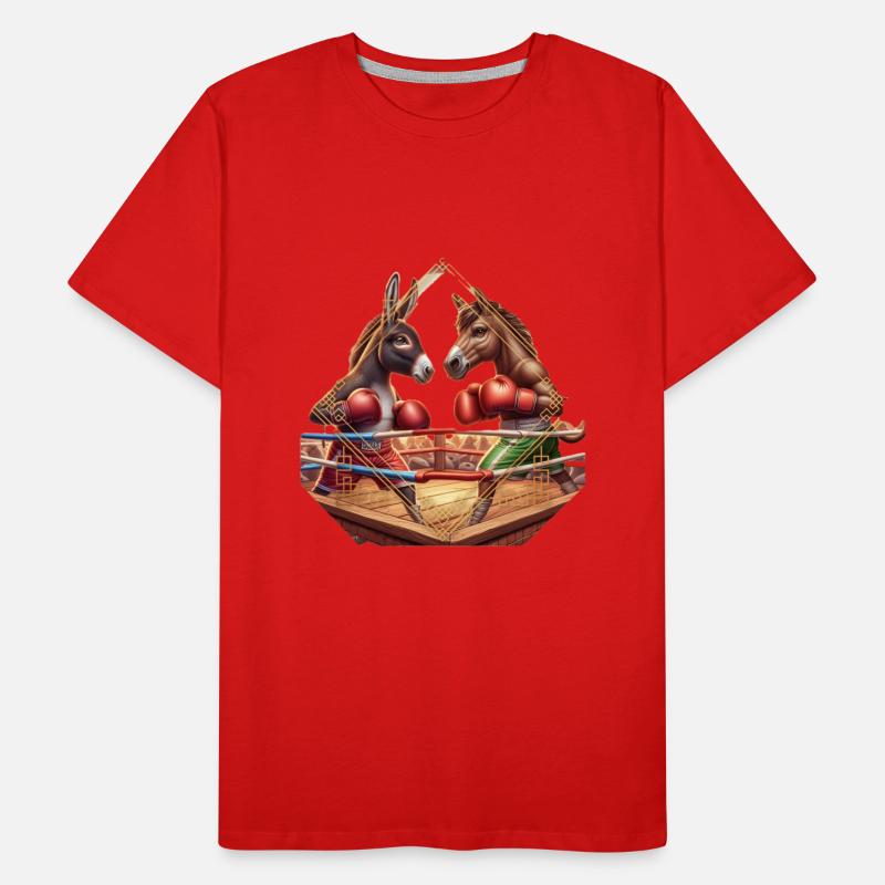 Tierische boxer Männer Premium Bio T-Shirt