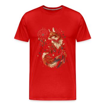 Attrape-rêves Fox - T-shirt bio Premium Homme - rouge - Devant - Damien (186cm)
