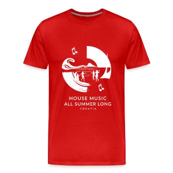 Croatie House Music - T-shirt bio Premium Homme - rouge - Devant - Damien (186cm)