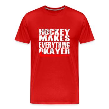 feldhockey hockey fieldhockey - Männer Premium Bio T-Shirt - Rot - Vorne - Damien (186cm)