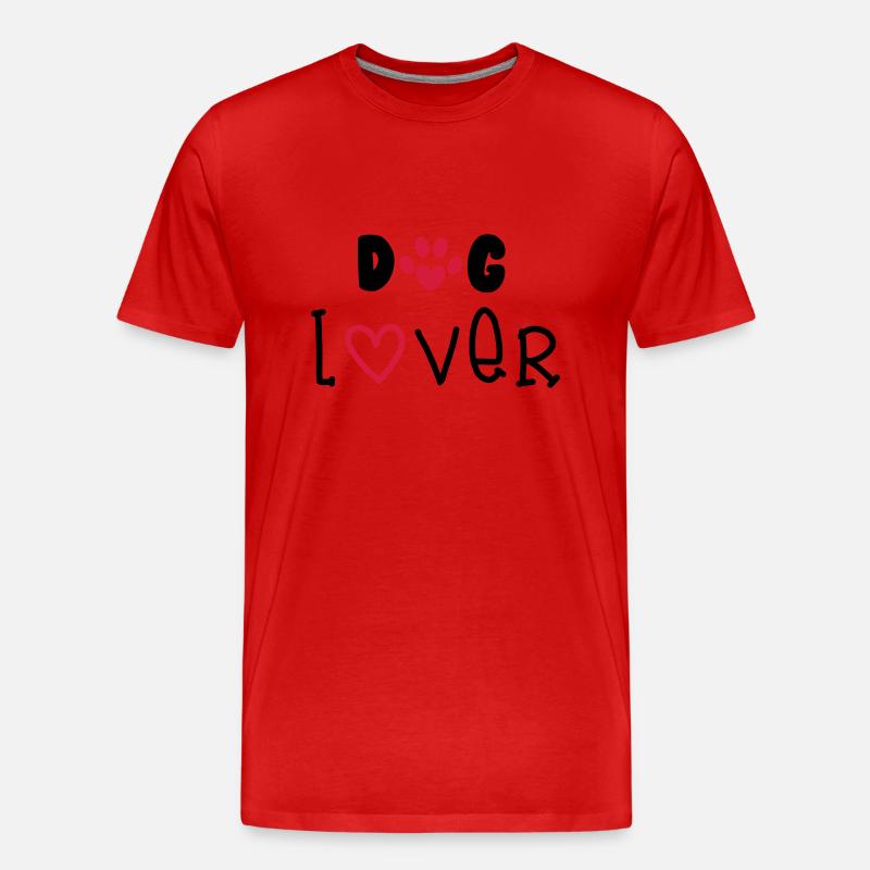 Dog Lover - Männer Premium Bio T-Shirt - Rot