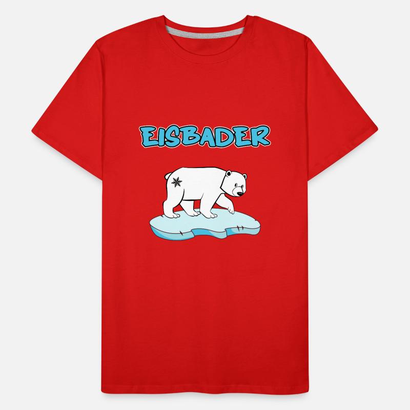 Eisbad Winterschwimmen "Eisbader Eisbär Winterbad" Männer Premium Bio T-Shirt