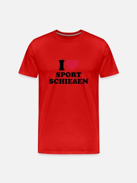 Sportschießen - Männer Premium Bio T-Shirt - Rot
