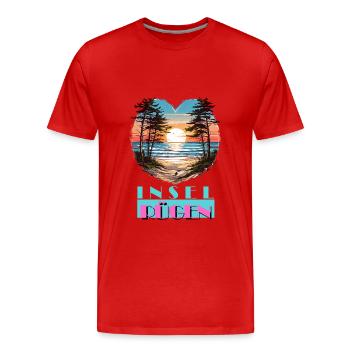 Island of Rügen Germany Sun Beach Holiday - Men's Premium Organic T-Shirt - red - Front - Damien (186cm)