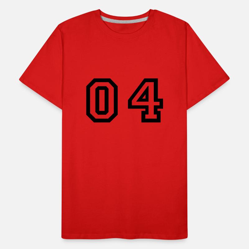 number - 04 - zero four Men's Premium Organic T-Shirt