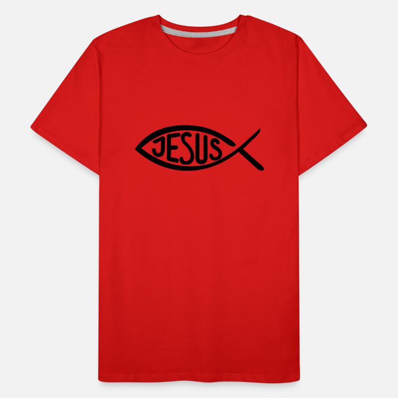 Jesus Fish Men's Premium Organic T-Shirt