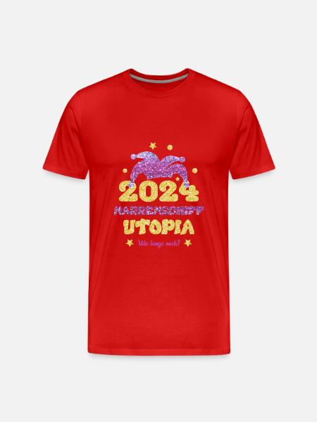 Ship of Fools Utopia 2024 - Men's Premium Organic T-Shirt - red