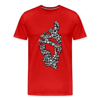 Korsika - Männer Premium Bio T-Shirt - Rot - Vorne - Damien (186cm)