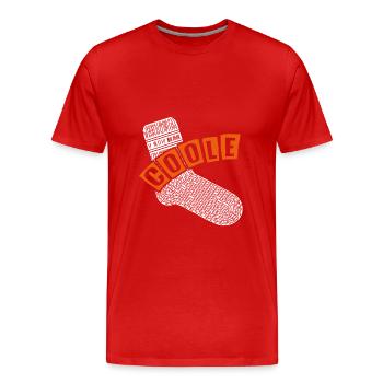 Chaussette cool - design motivant amusant - T-shirt bio Premium Homme - rouge - Devant - Damien (186cm)