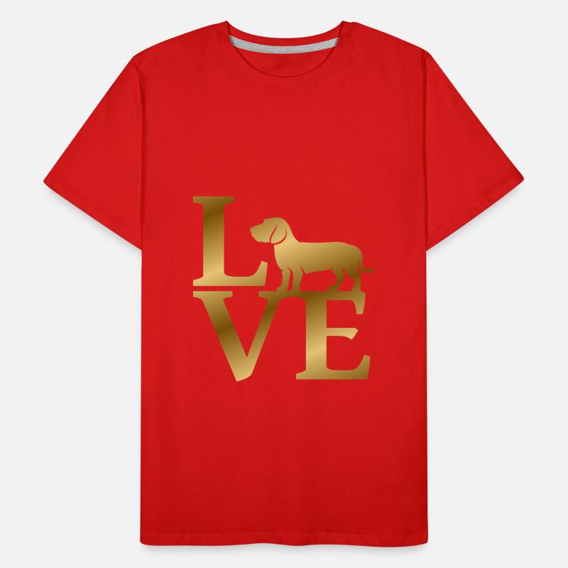 Love Dackel Männer Premium Bio T-Shirt