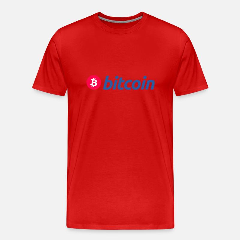 Bitcoin (Bitcoin) - Männer Premium Bio T-Shirt - Rot