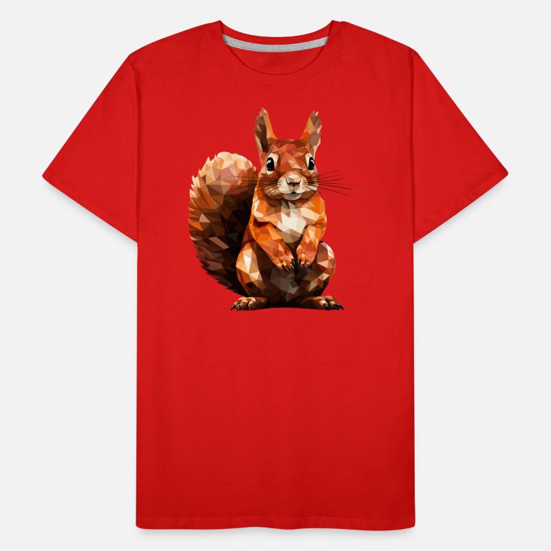 Eichhörnchen im Polygon Stil Männer Premium Bio T-Shirt