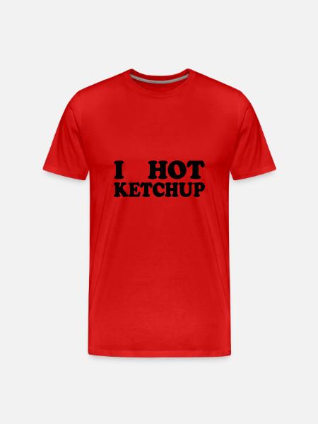 I Love Hot Ketchup - Men's Premium Organic T-Shirt - red