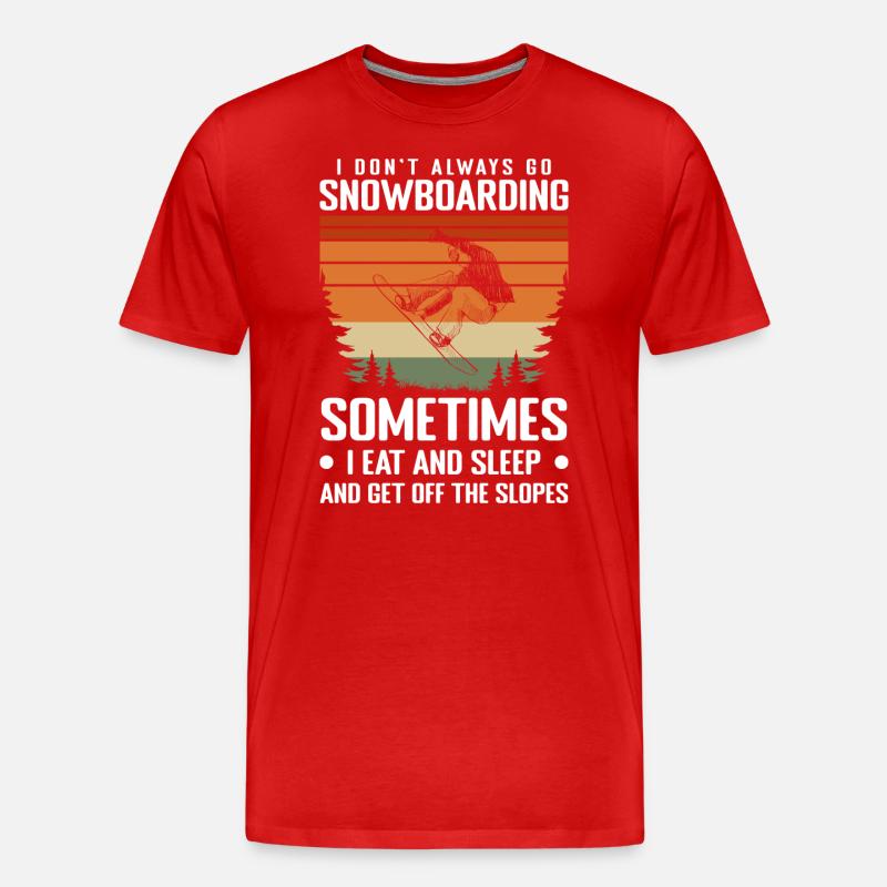 Snowboarding Ski - Männer Premium Bio T-Shirt - Rot