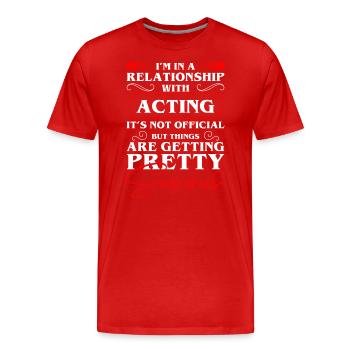 actrice actrice chanteuse Broadway - T-shirt bio Premium Homme - rouge - Devant - Damien (186cm)