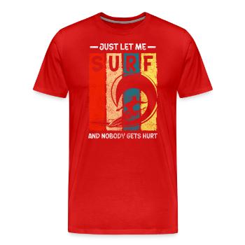Surfer Surferboy Sport Holiday - T-shirt bio Premium Homme - rouge - Devant - Damien (186cm)