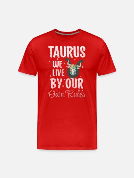 Taurus Earth Birth Symbol - Men's Premium Organic T-Shirt - red