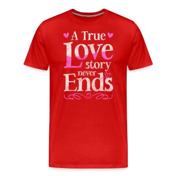 Dear dear partners, - Men's Premium Organic T-Shirt - red - Front - Damien (186cm)