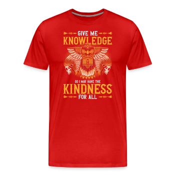 Totem Skull Raven Freedom - Men's Premium Organic T-Shirt - red - Front - Damien (186cm)