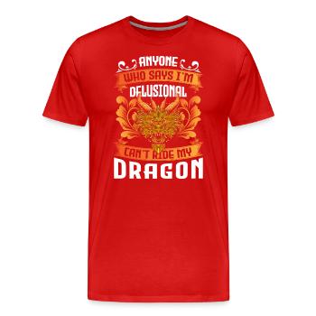 Dragon Fairy Tale Movie - Men's Premium Organic T-Shirt - red - Front - Damien (186cm)