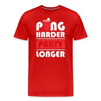 Table de célébration de l’alcool de bière - T-shirt bio Premium Homme - rouge - Devant - Damien (186cm)