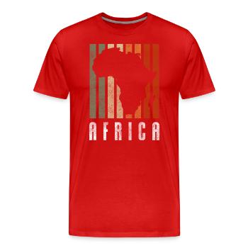 Kultur Tierschutz - Männer Premium Bio T-Shirt - Rot - Vorne - Damien (186cm)