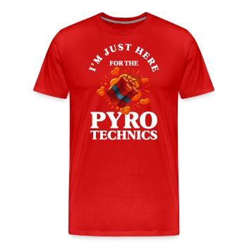 Pyro Feux d’artifice de football du Nouvel An - T-shirt bio Premium Homme - rouge - Devant - Damien (186cm)