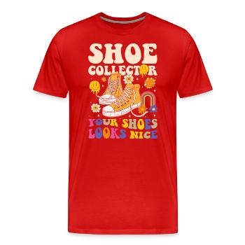 Shoe Shoe Lover Sneaker Addicted - Men's Premium Organic T-Shirt - red - Front - Damien (186cm)