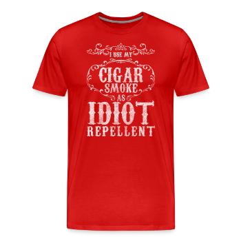 Raucher Zigarre Männerabend Kuba Genuss - Männer Premium Bio T-Shirt - Rot - Vorne - Damien (186cm)