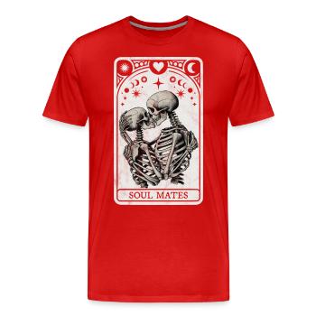 Seelenverwandte Tarot - Männer Premium Bio T-Shirt - Rot - Vorne - Damien (186cm)