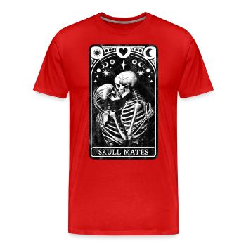 Schädel Mates Tarot - Männer Premium Bio T-Shirt - Rot - Vorne - Damien (186cm)