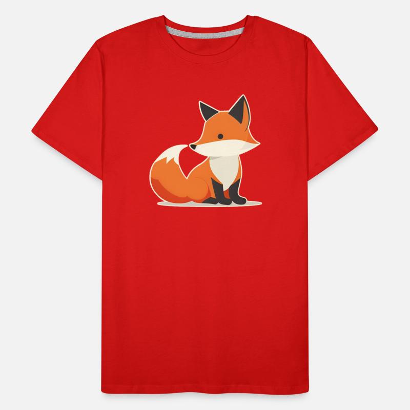 Cute Fox Logo, Fox Drawing Men's Premium Organic T-Shirt