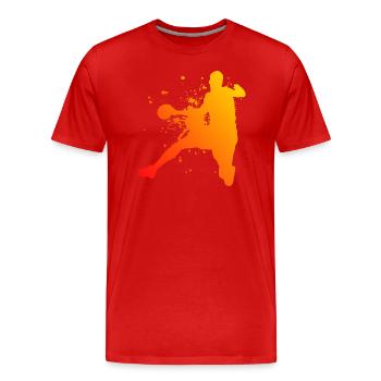 Handball Handball Handball handball jeux de handball - T-shirt bio Premium Homme - rouge - Devant - Damien (186cm)