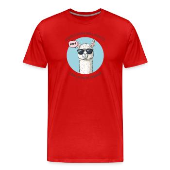 Ne faites pas de drame - T-shirt bio Premium Homme - rouge - Devant - Damien (186cm)