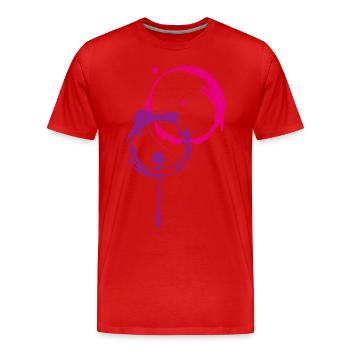 Kreise - Männer Premium Bio T-Shirt - Rot - Vorne - Damien (186cm)